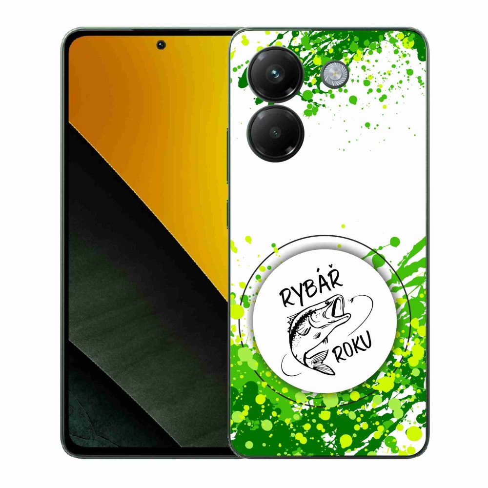 Gélový kryt mmCase na Xiaomi Poco M7 Pro 5G - rybár roka biele pozadie