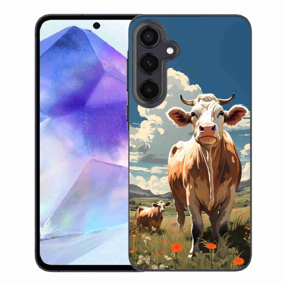Gélový kryt mmCase na Samsung Galaxy A55 5G - kravy na lúke