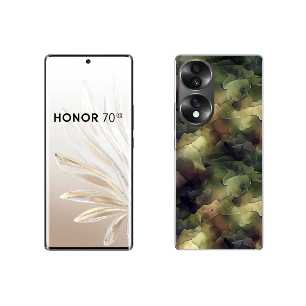 Gélový kryt mmCase na Honor 70 - maskáčový vzor 10