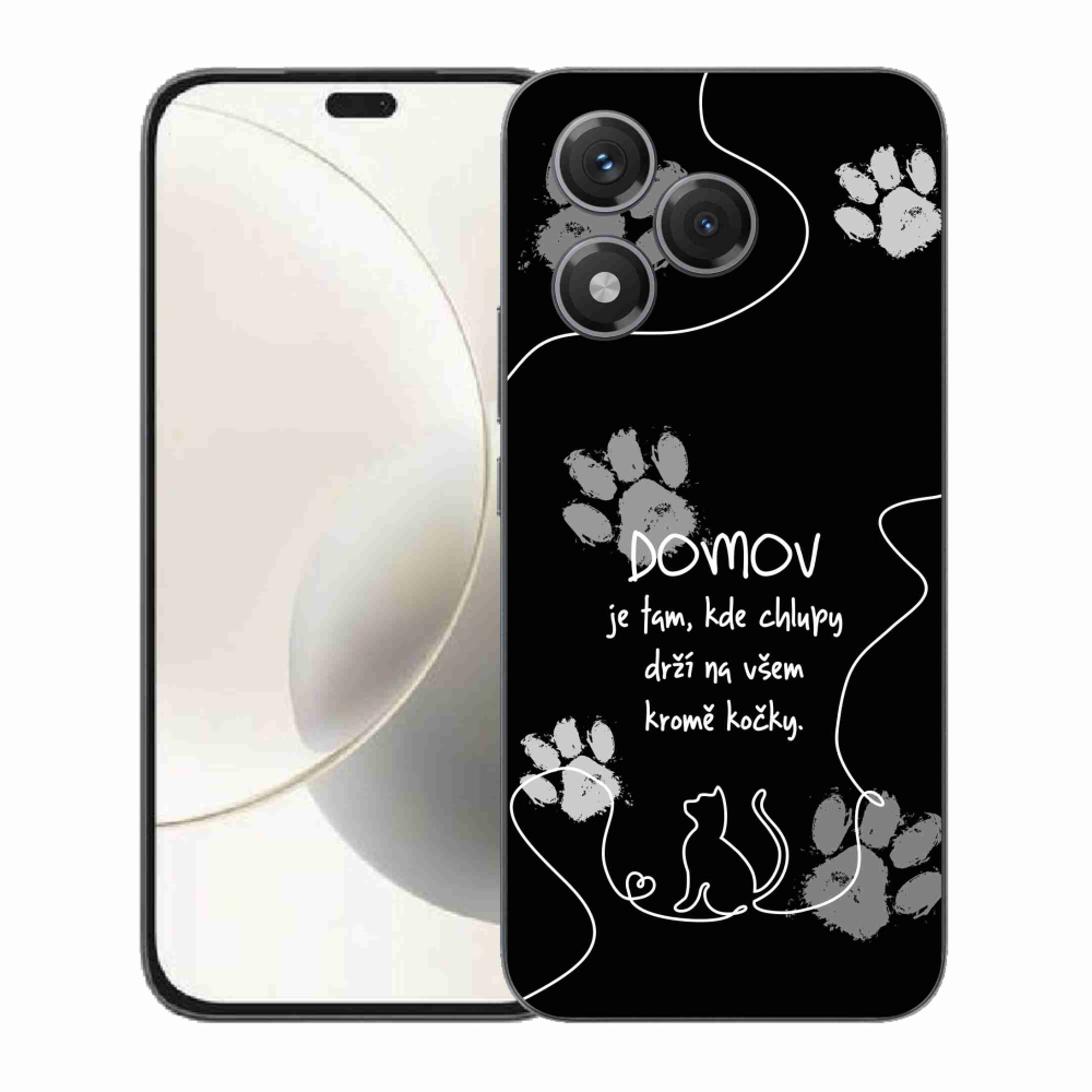 Gélový kryt mmCase na Honor 400 Lite - mačacie motív čierne pozadie