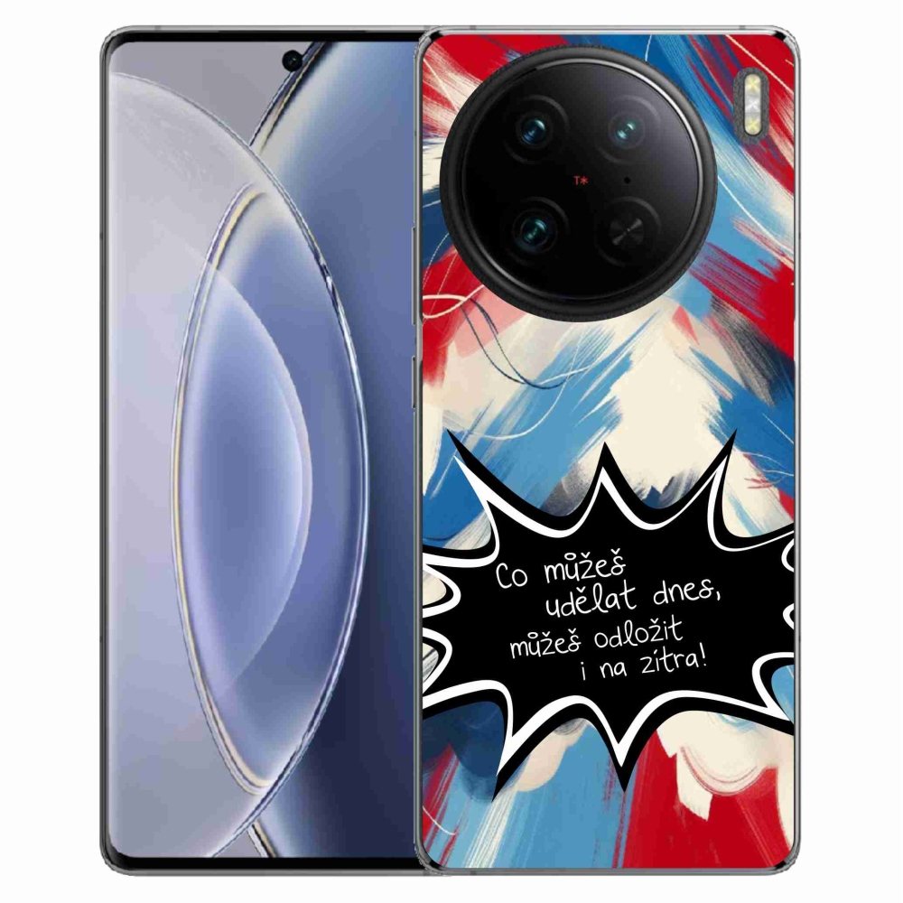 Gélový kryt mmCase na Vivo X90 Pro - vtipný text 9 čierne pozadie