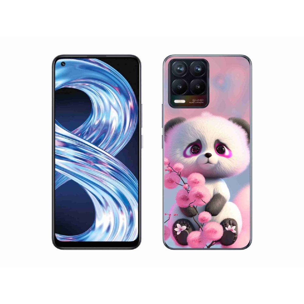 Gélový kryt mmCase na Realme 8 4G - roztomilá panda 1