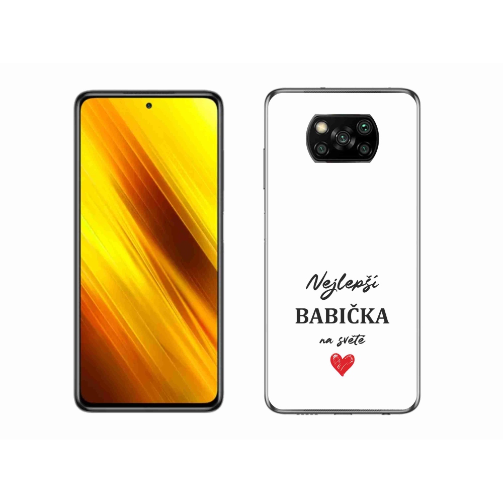 Gélový kryt mmCase na Xiaomi Poco X3 Pro - najlepšia babička 1 biele pozadie