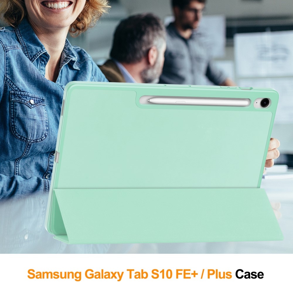 Cases chytré zatváracie púzdro na Samsung Galaxy Tab S10 FE+ - svetlozelené