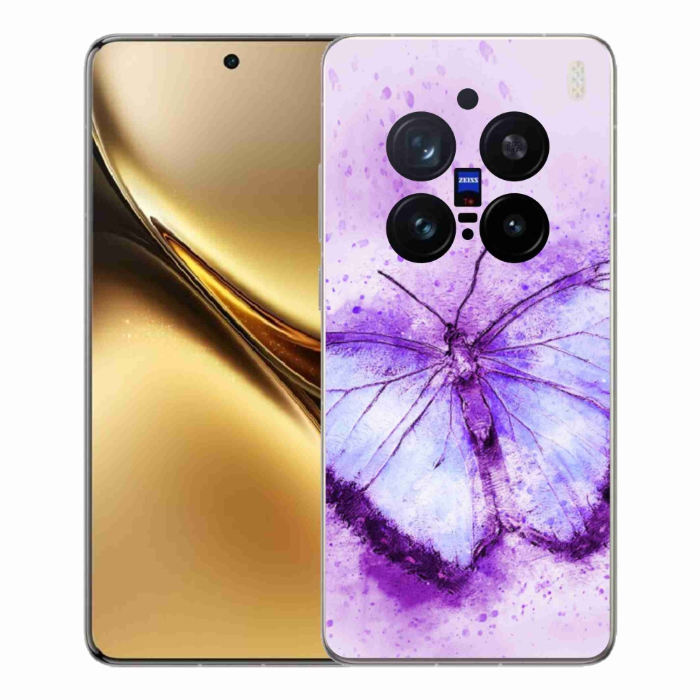Gélový kryt mmCase na Vivo X200 Pro 5G - fialový motýľ
