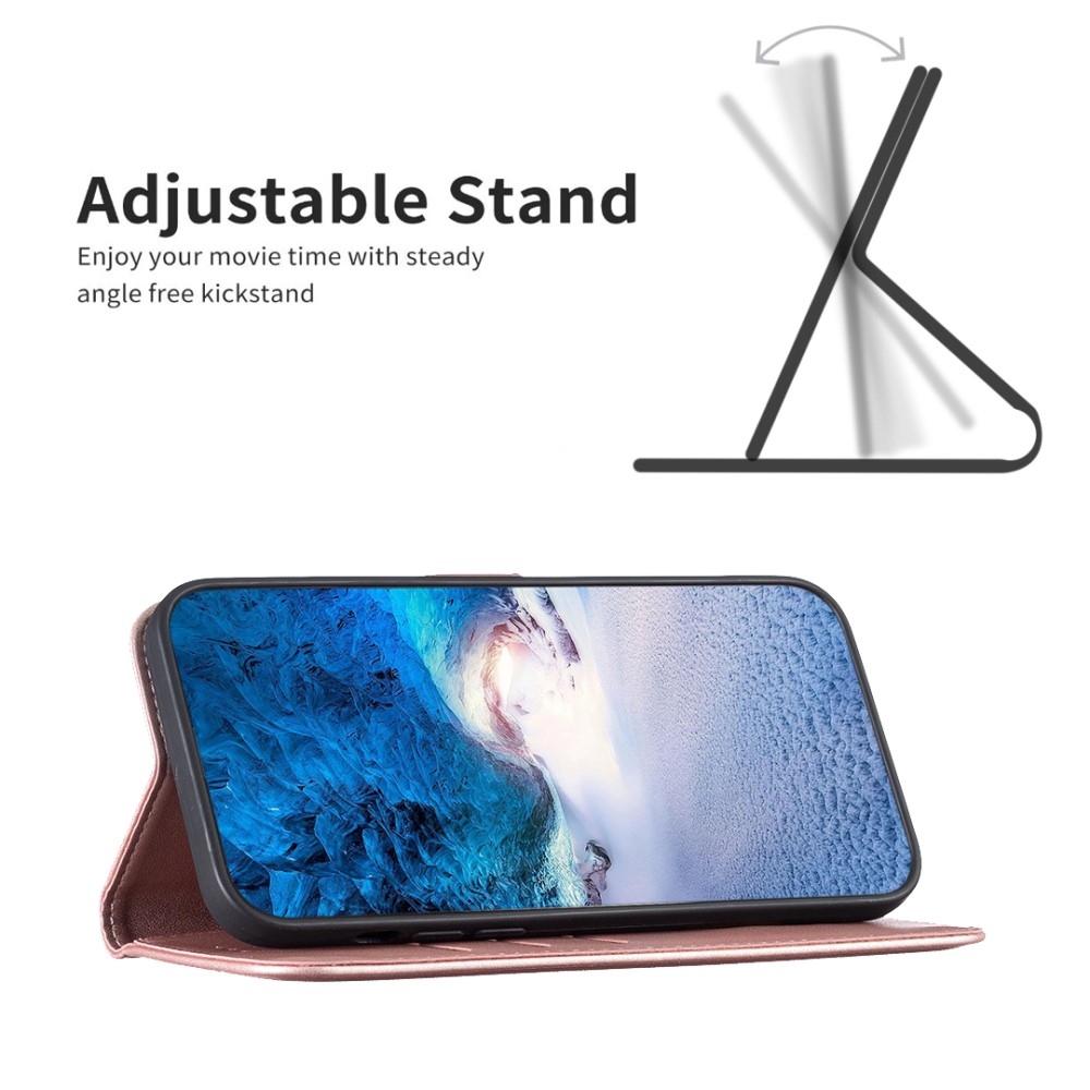 BNF knižkové púzdro na Samsung Galaxy S25 Edge - ružovozlaté