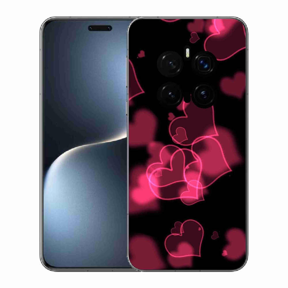 Gélový kryt mmCase na Honor Magic 7 Pro 5G - červená srdiečka