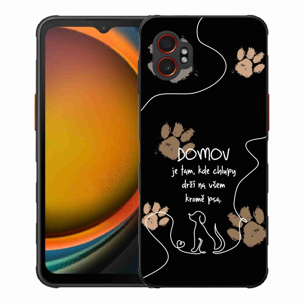Gélový kryt mmCase na Samsung Galaxy Xcover 7 Pro - psí motív čierne pozadie