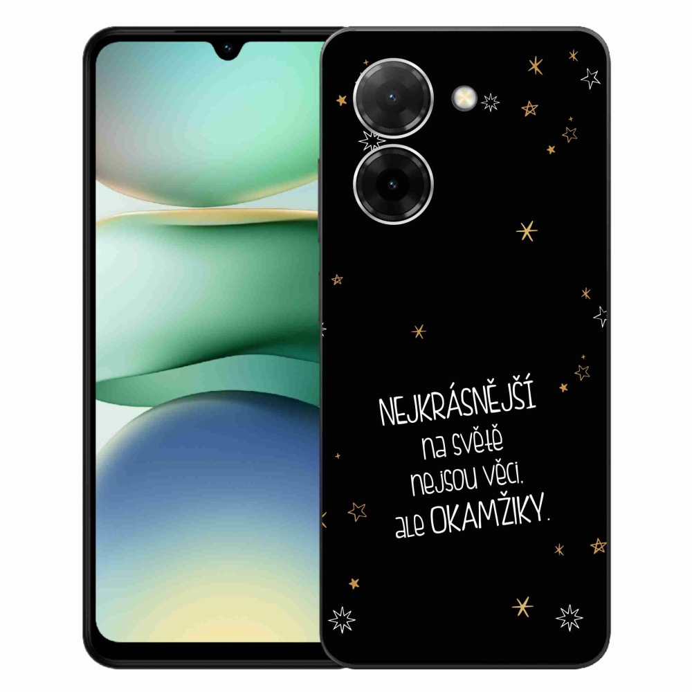 Gélový kryt mmCase na Xiaomi Redmi A5 (173.45x79.35x8.45mm) - citát 4 čierne pozadie