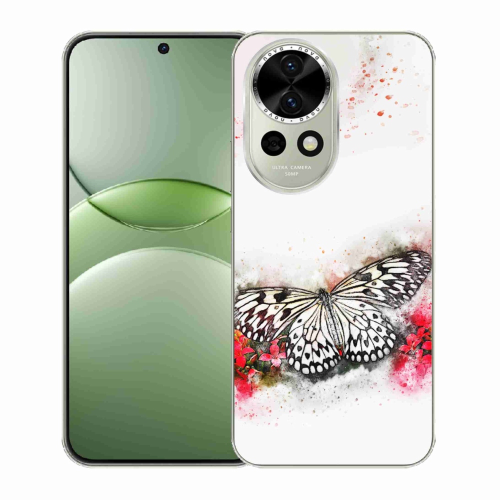 Gélový kryt mmCase na Huawei Nova 13 5G - čiernobiely motýľ