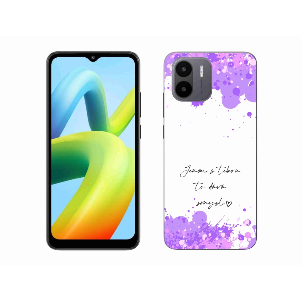 Gélový kryt mmCase na Xiaomi Redmi A1 - zamilovaný text biele pozadie