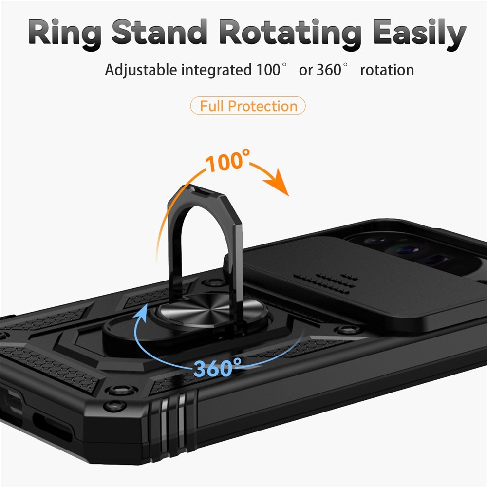 Ring odolný kryt na Google Pixel 10 Pro XL/Pixel 9 Pro XL - čierny