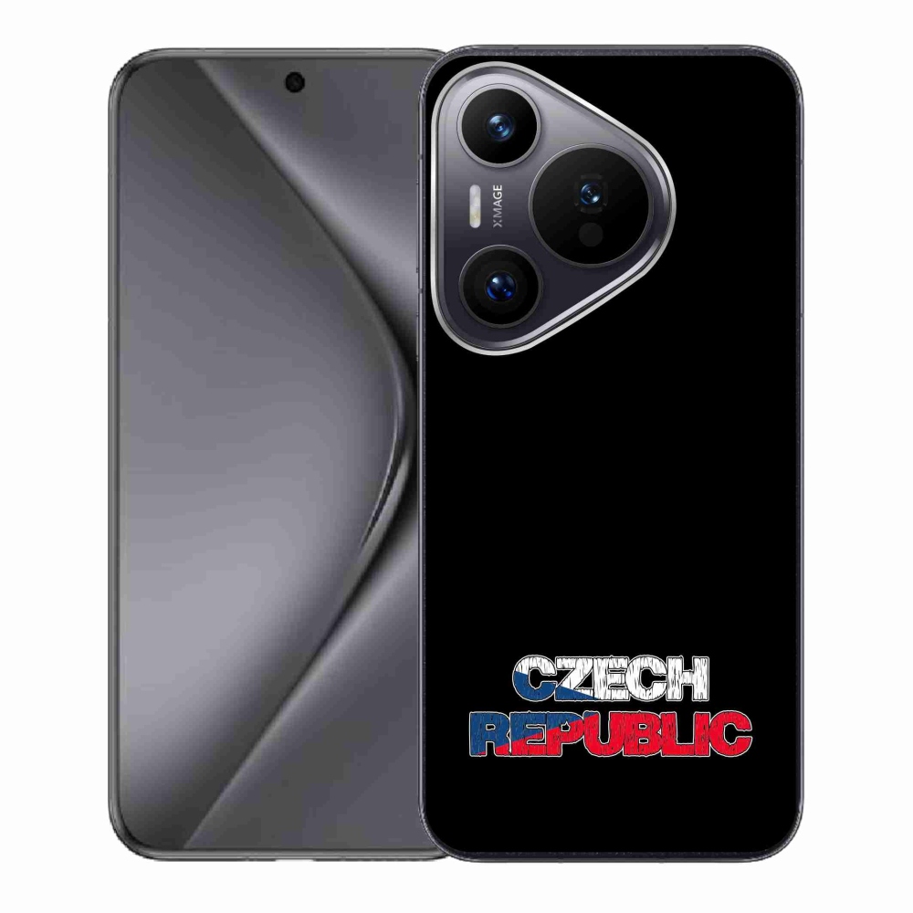 Gélový kryt mmCase na Huawei Pura 70 - Czech Republic čierne pozadie