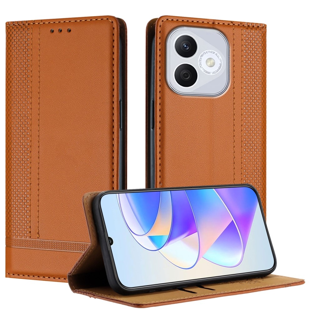 L-Shaped knižkové puzdro na Honor 400 Lite - hnedé