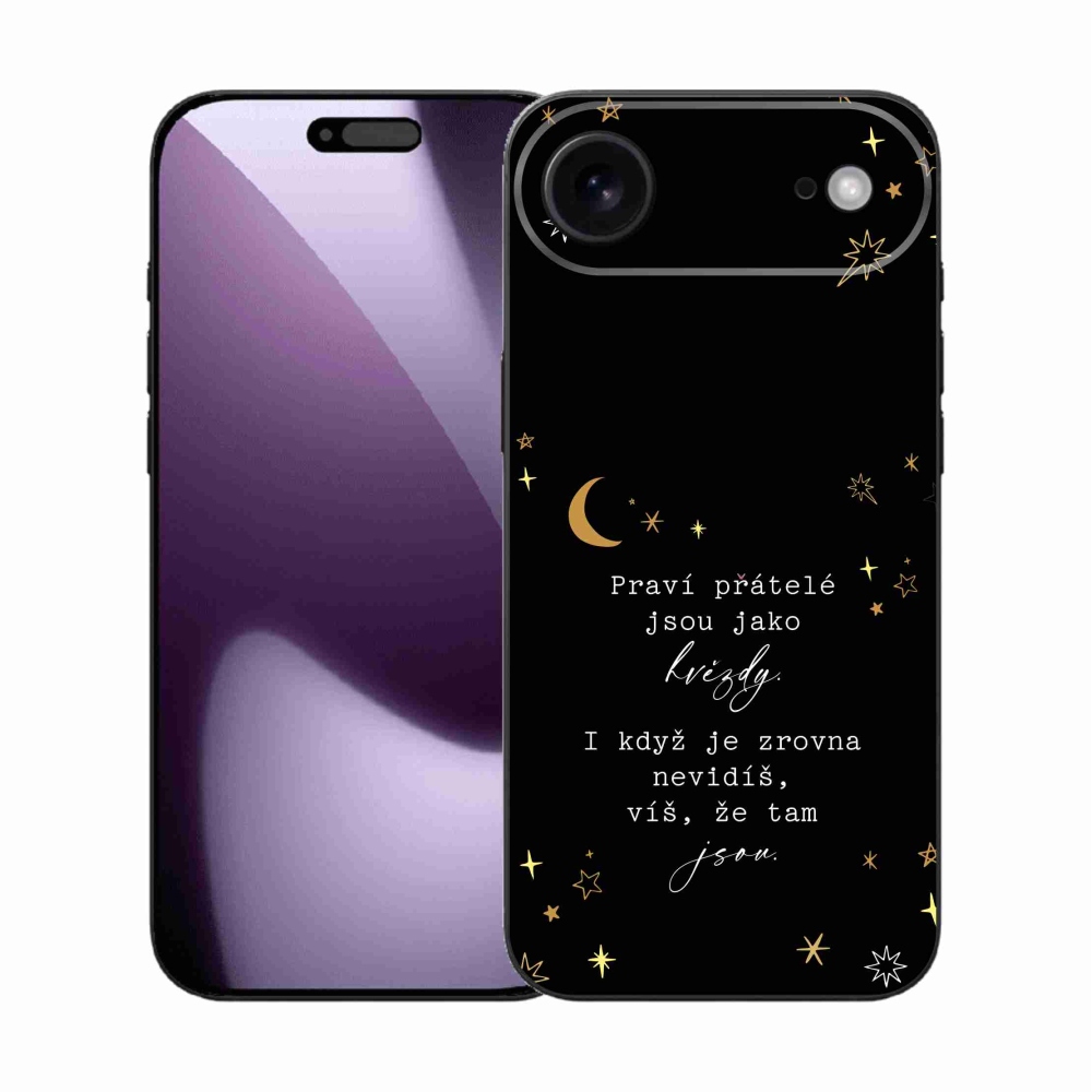 Gélový kryt mmCase na iPhone 17 Air - citát 6 čierne pozadie