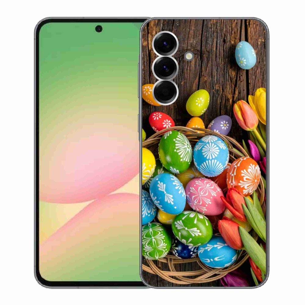 Gélový kryt mmCase na Samsung Galaxy A56 5G - veľkonočné vajíčka