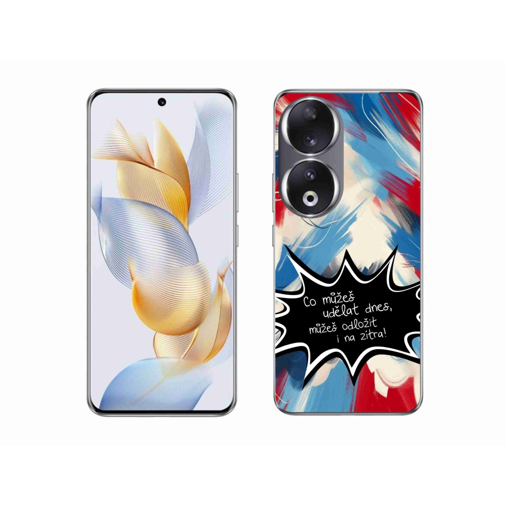 Gélový kryt mmCase na Honor 90 - vtipný text 9 čierne pozadie