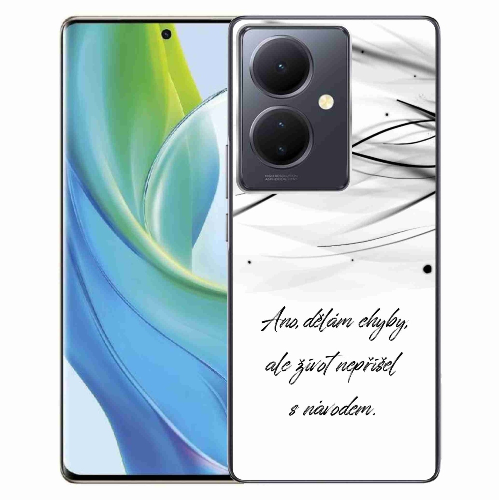 Gélový kryt mmCase na Vivo V29 Lite 5G - citát biele pozadie