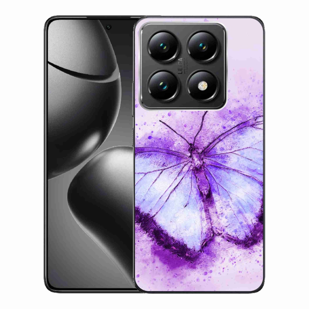 Gélový kryt mmCase na Xiaomi 14T Pro - fialový motýľ