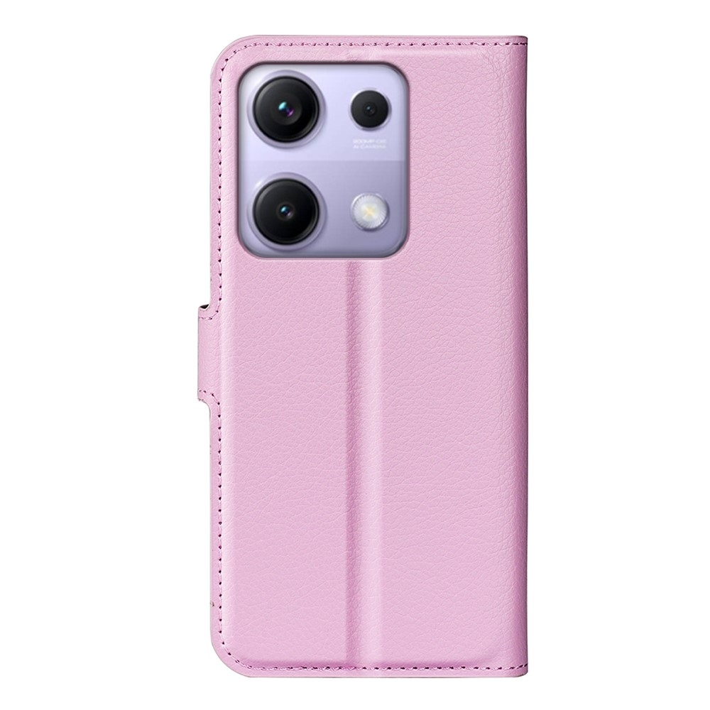 Litchi knižkové puzdro na Xiaomi Redmi Note 14S - ružové