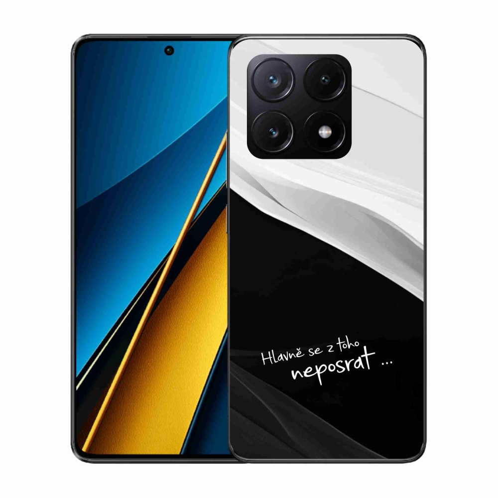 Gélový kryt mmCase na Xiaomi Poco X6 Pro 5G - vtipný text 13 čiernobiele pozadie