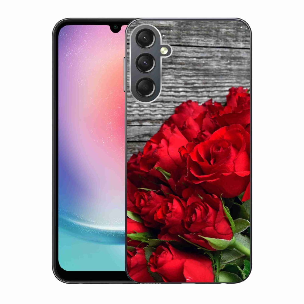 Gélový kryt mmCase na Samsung Galaxy A24 - červené ruže