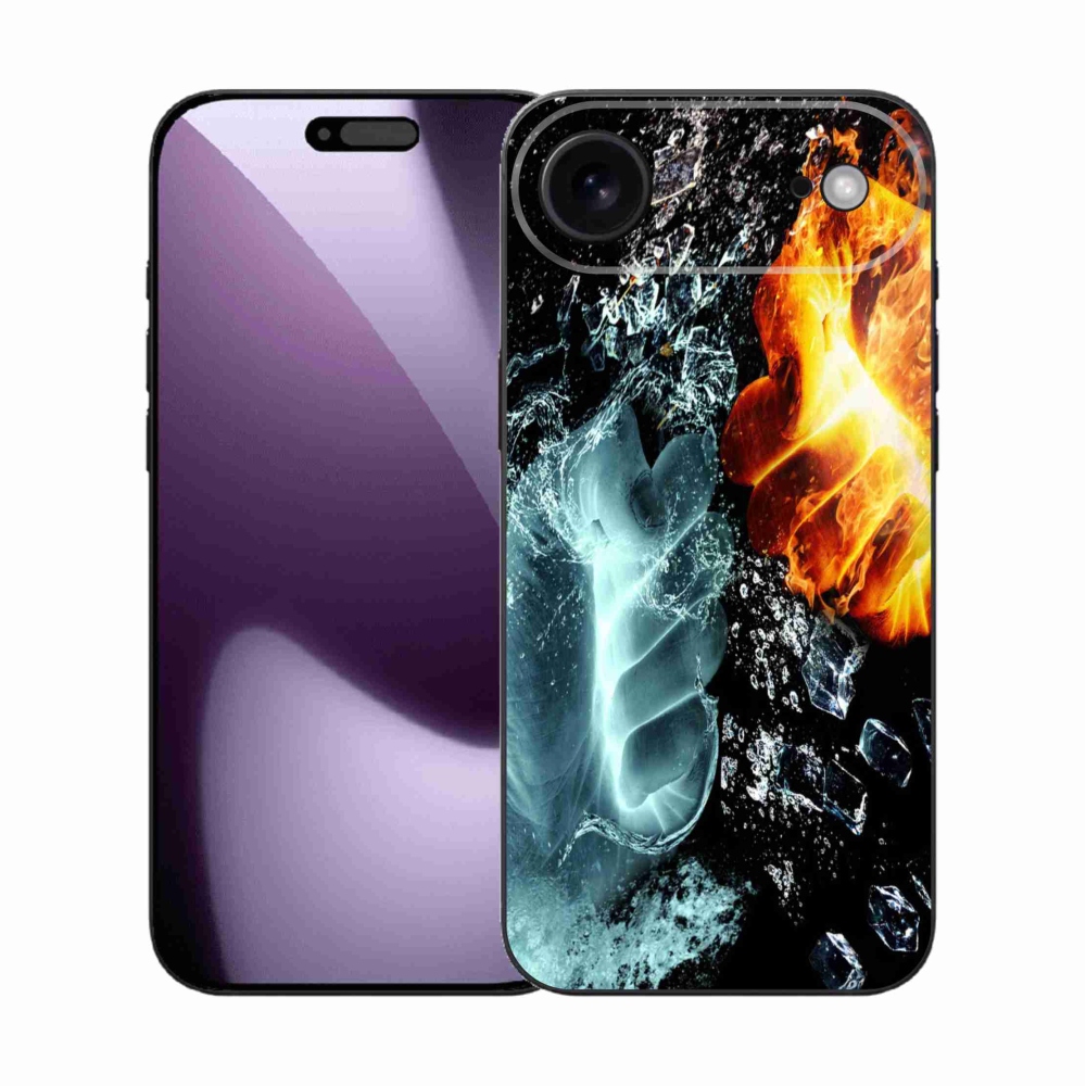 Gélový kryt mmCase na iPhone 17 Air - voda a oheň