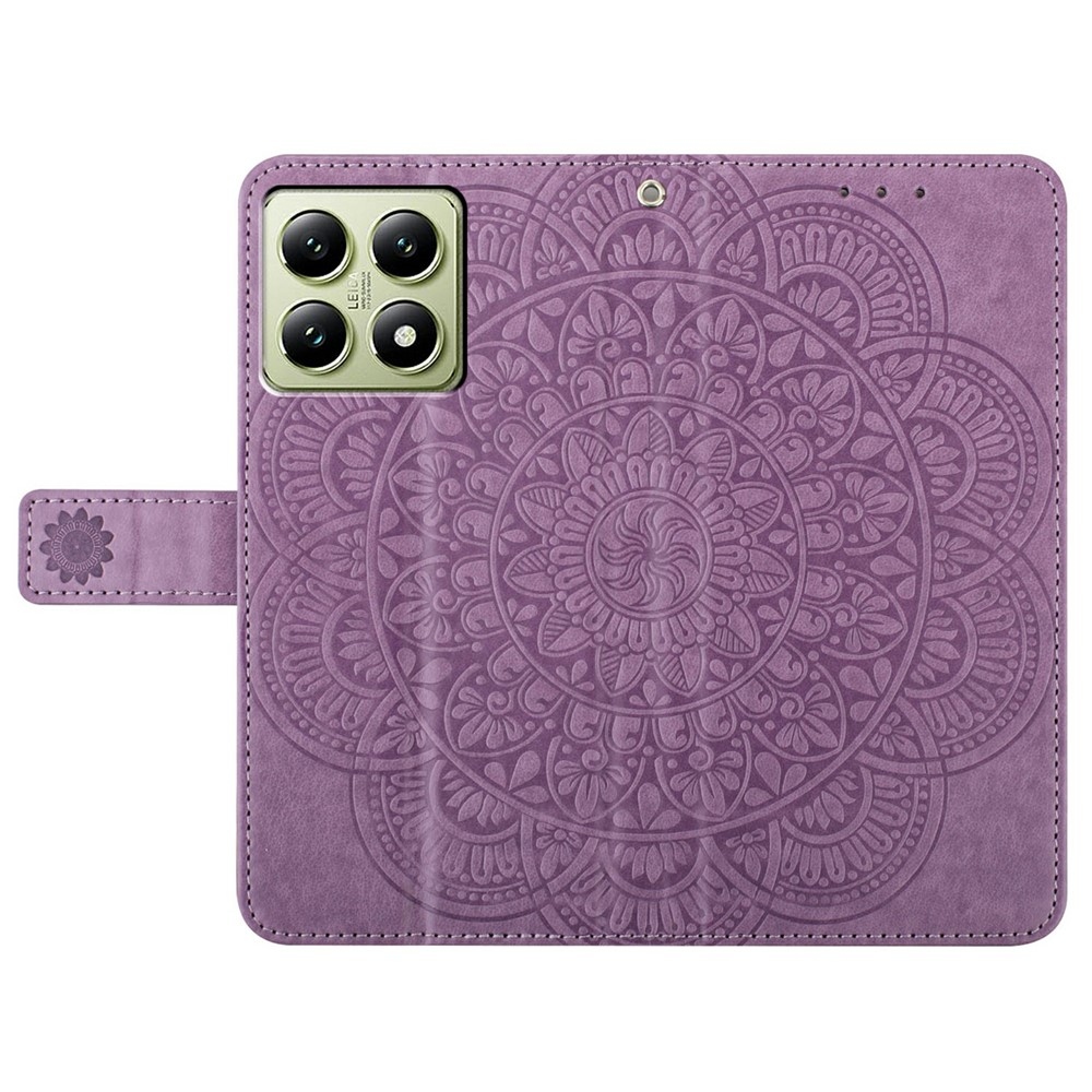 Mandala knižkové púzdro na Xiaomi 15T Pro - fialové