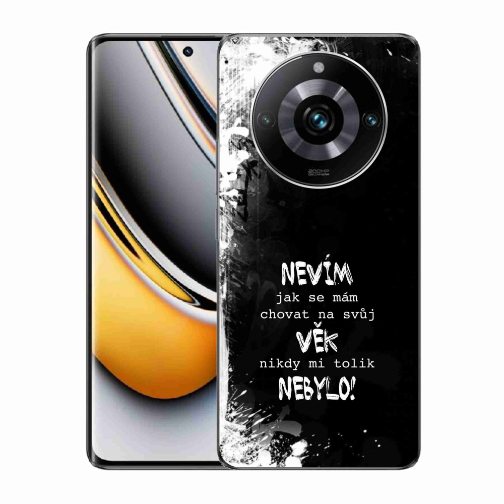 Gélový kryt mmCase na Realme 11 Pro/11 Pro+ - vtipný text 14 čierne pozadie