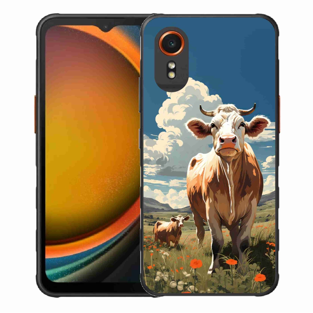 Gélový kryt mmCase na Samsung Galaxy Xcover 7 - kravy na lúke