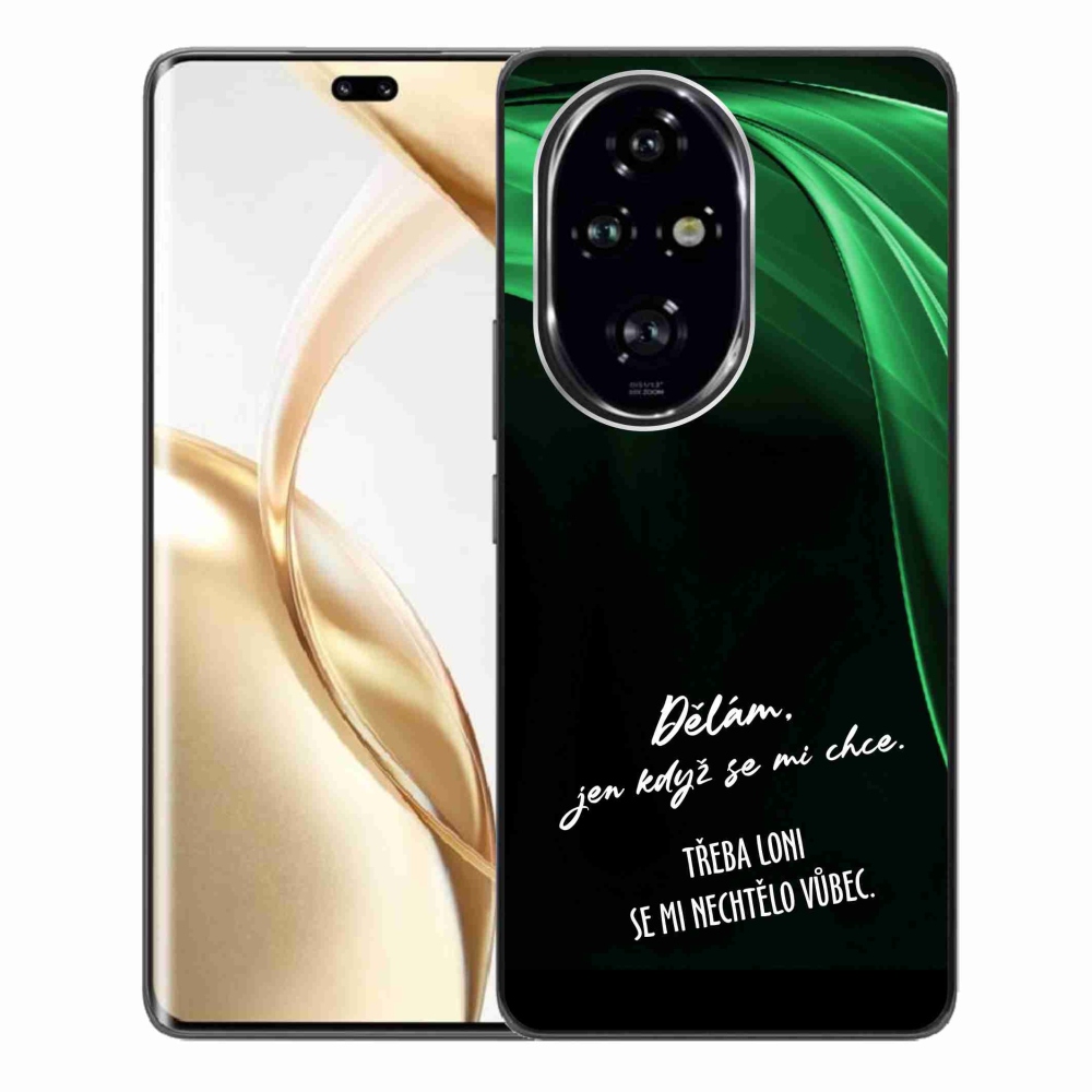 Gélový kryt mmCase na Honor 200 Pro 5G - vtipný text 12 čierne pozadie