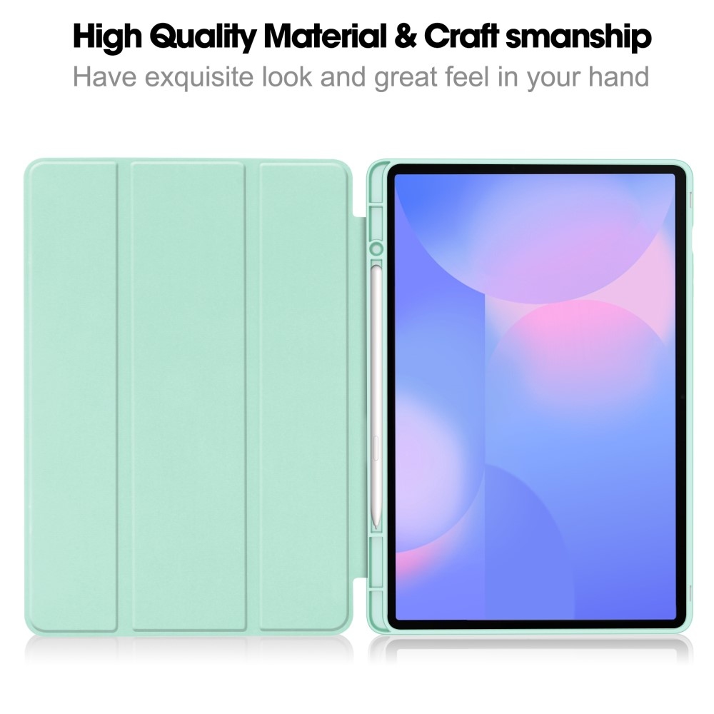 Cases chytré zatváracie púzdro na Samsung Galaxy Tab S10 FE+ - svetlozelené