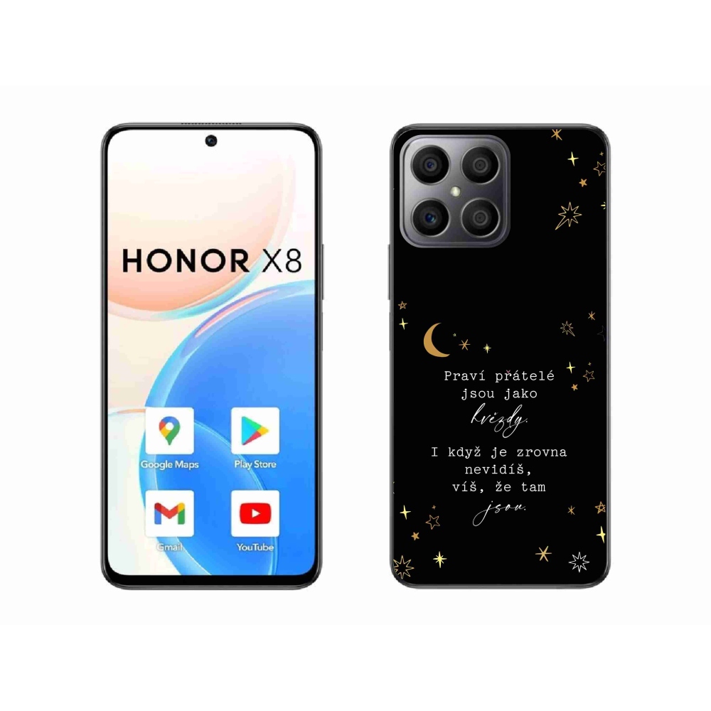 Gélový kryt mmCase na Honor X8 4G - citát 6 čierne pozadie