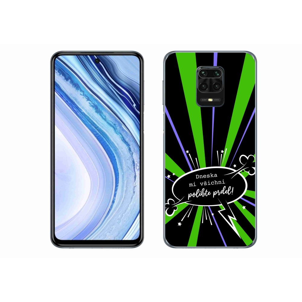 Gélový kryt mmCase na Xiaomi Redmi Note 9S - vtipný text 15 čierne pozadie