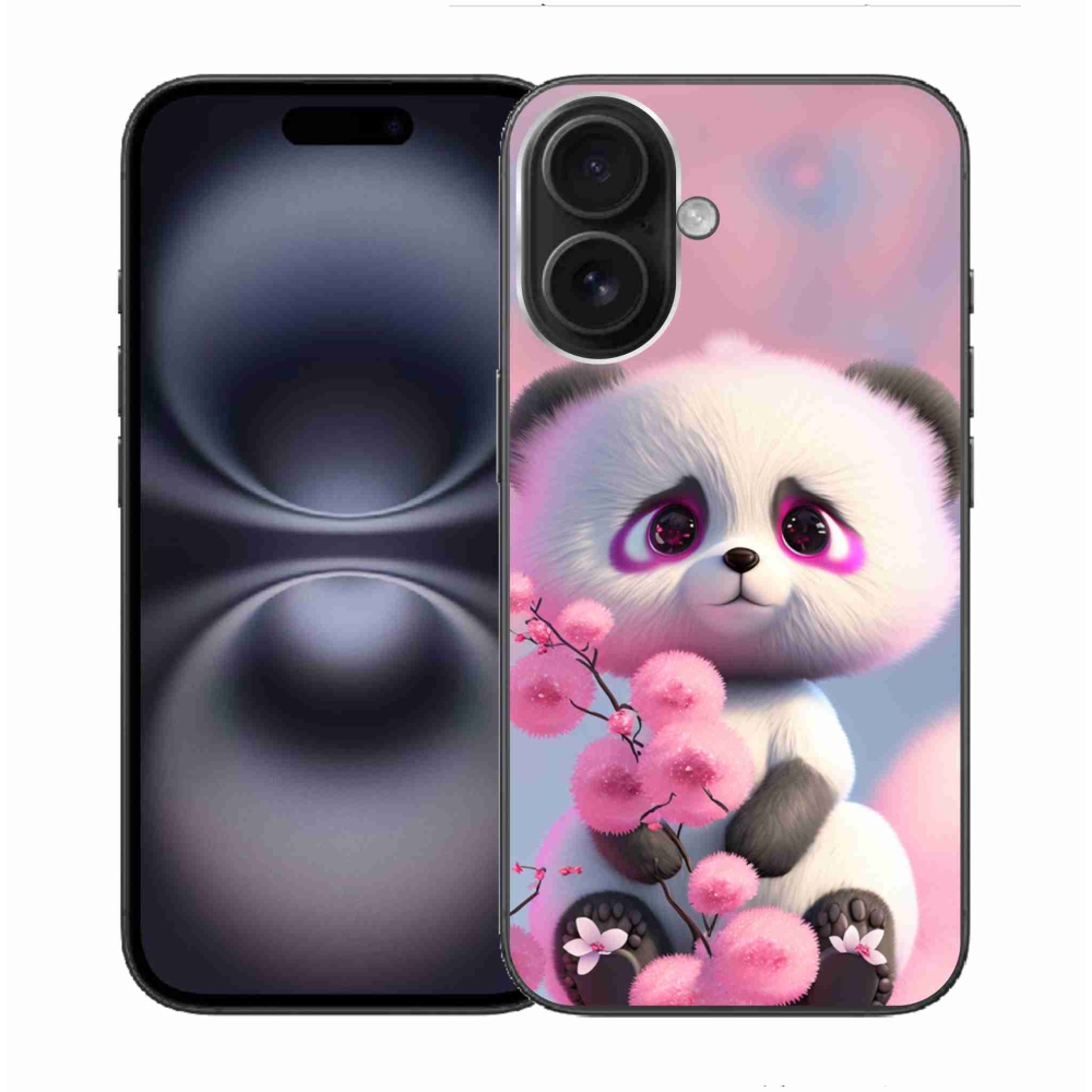 Gélový kryt mmCase na iPhone 16 - roztomilá panda 1