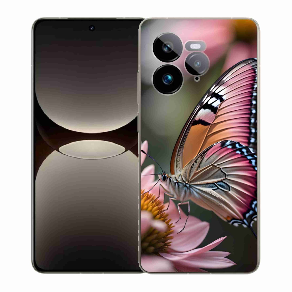 Gélový kryt mmCase na Realme GT 7 Pro 5G - farebný motýľ