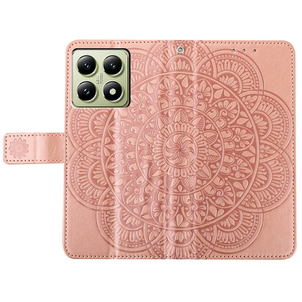 Mandala knižkové púzdro na Xiaomi 15T Pro - ružovozlaté