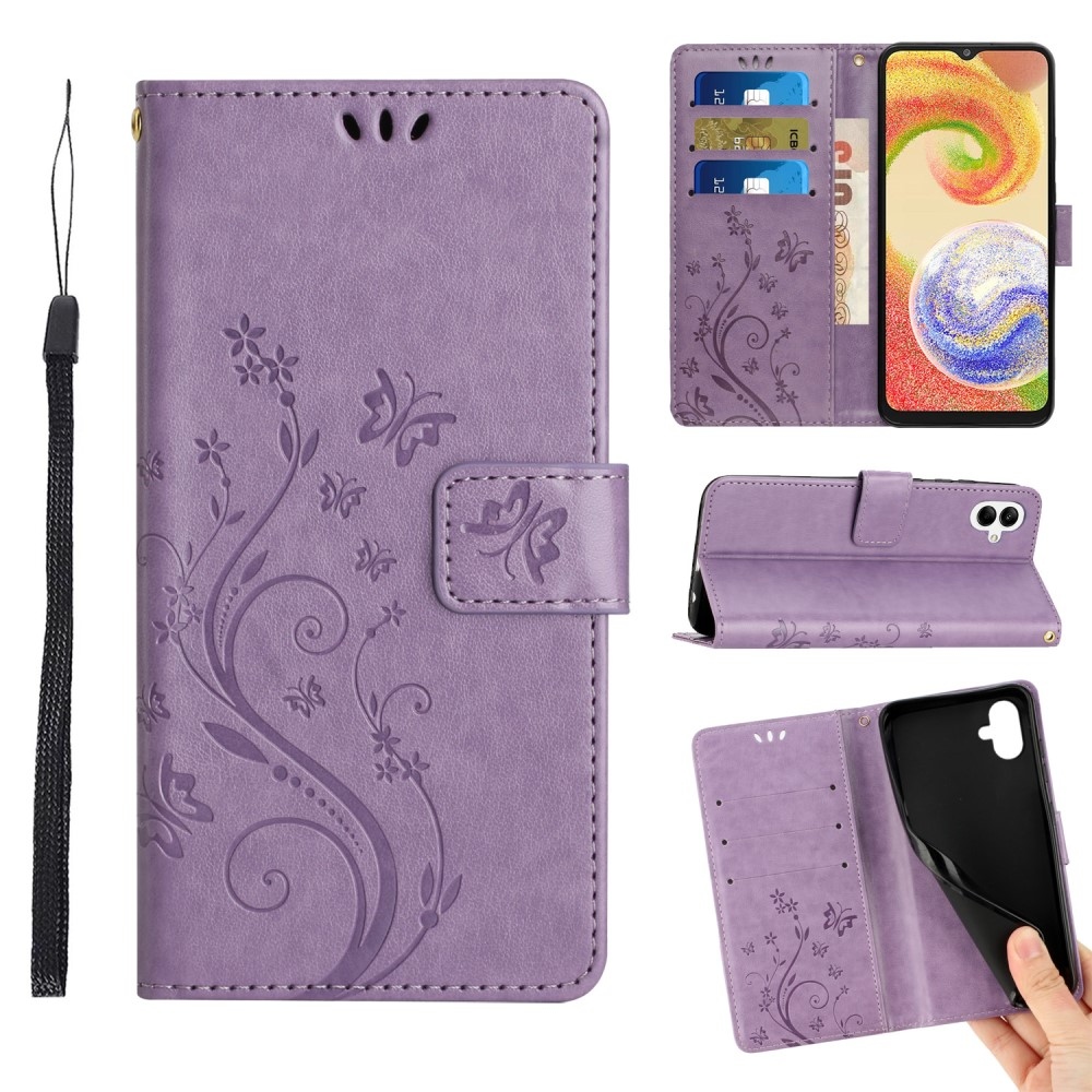 Flowers knižkové puzdro na Samsung Galaxy A06 4G - svetlofialové