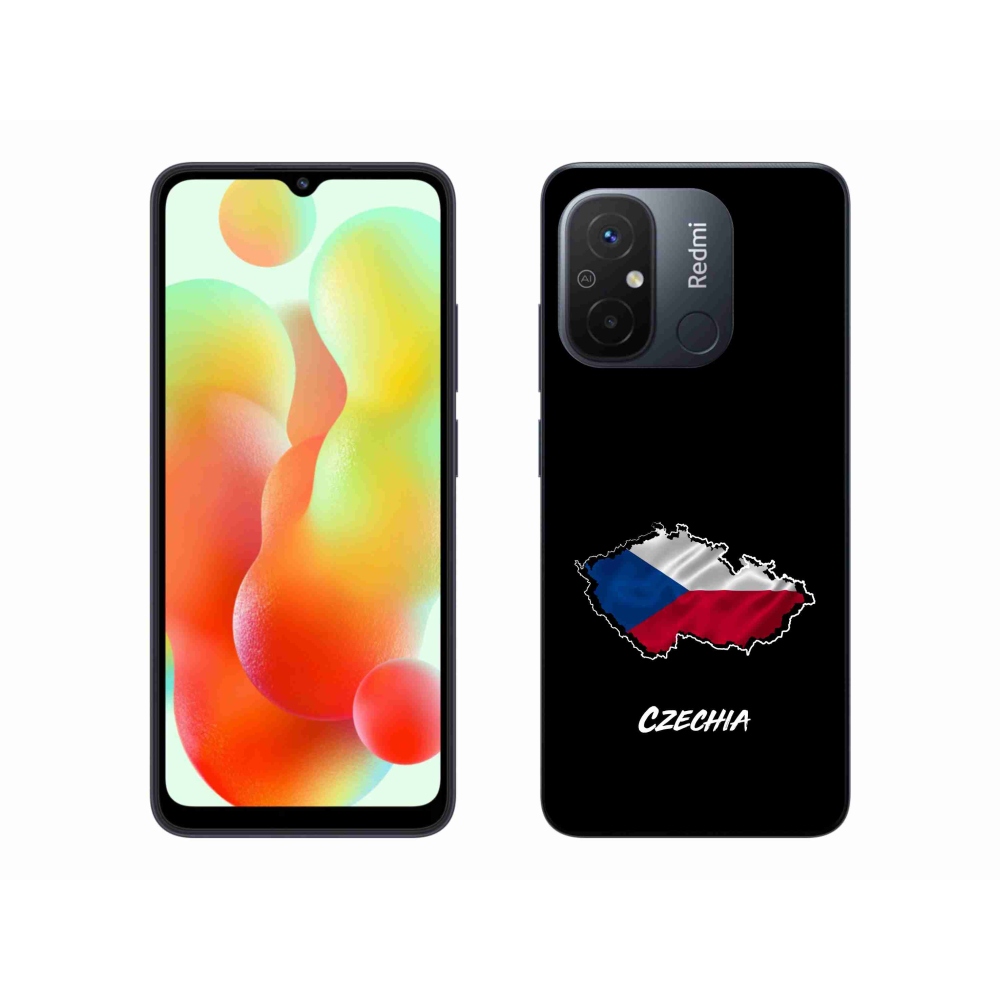 Gélový kryt mmCase na Xiaomi Redmi 12C - Czechia čierne pozadie