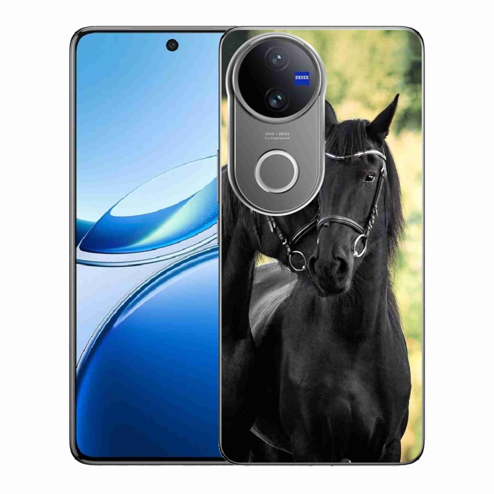 Gélový kryt mmCase na Vivo V50 5G - dva čierne kone