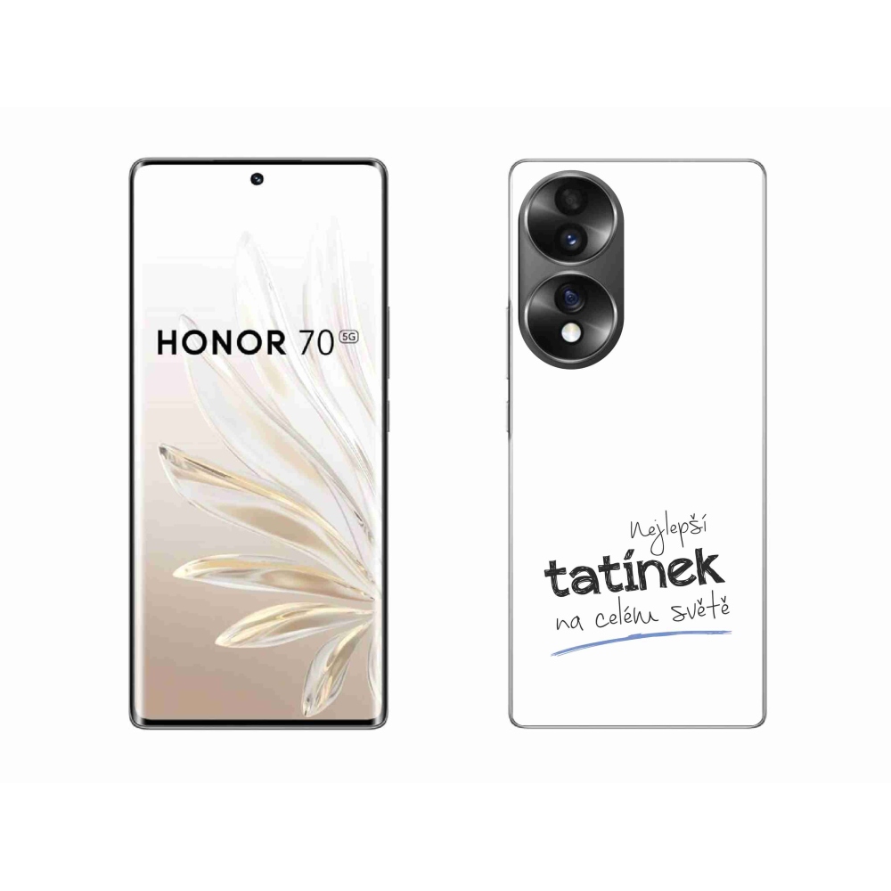 Gélový kryt mmCase na Honor 70 - najlepší otecko 4 biele pozadie