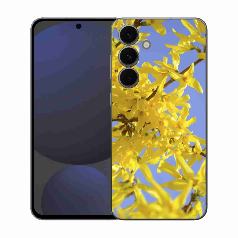 Gélový kryt mmCase na Samsung Galaxy S25 FE - žlté kvety