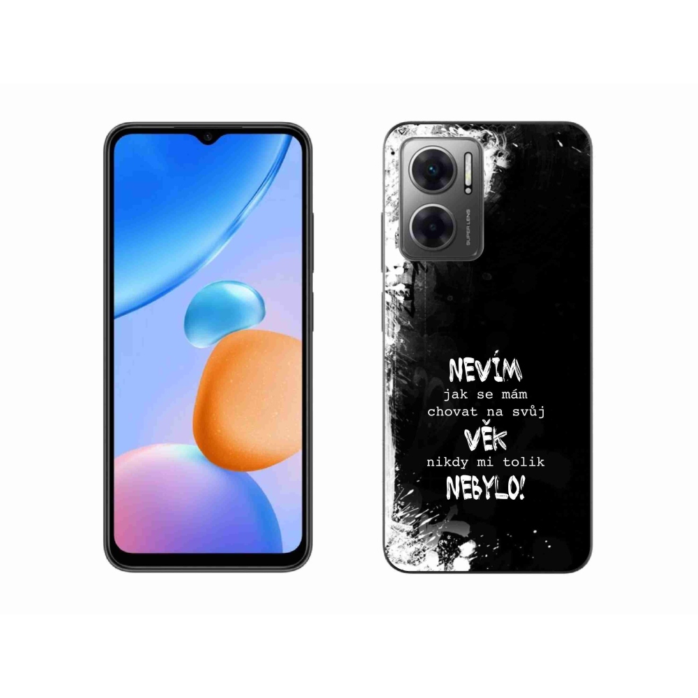 Gélový kryt mmCase na Xiaomi Redmi 10 5G - vtipný text 14 čierne pozadie