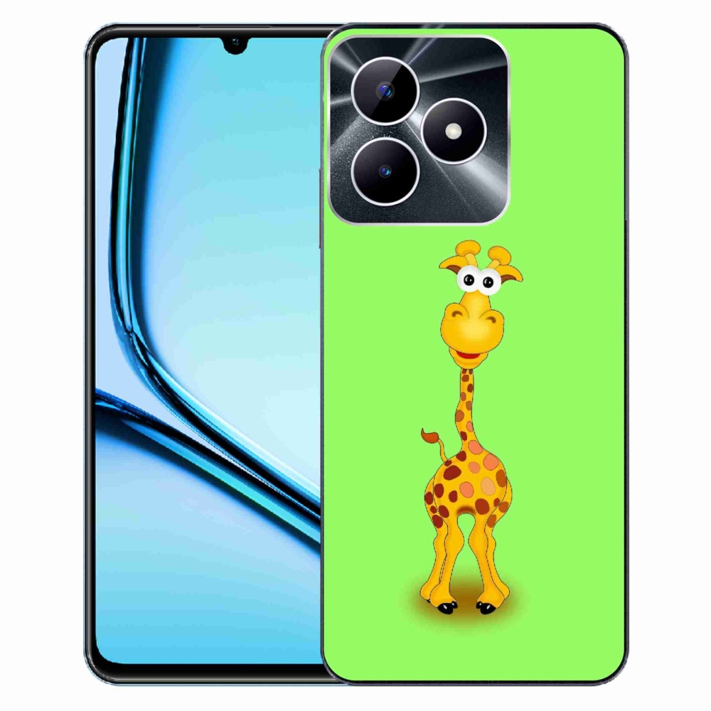 Gélový kryt mmCase na Realme Note 50 - kreslená žirafa