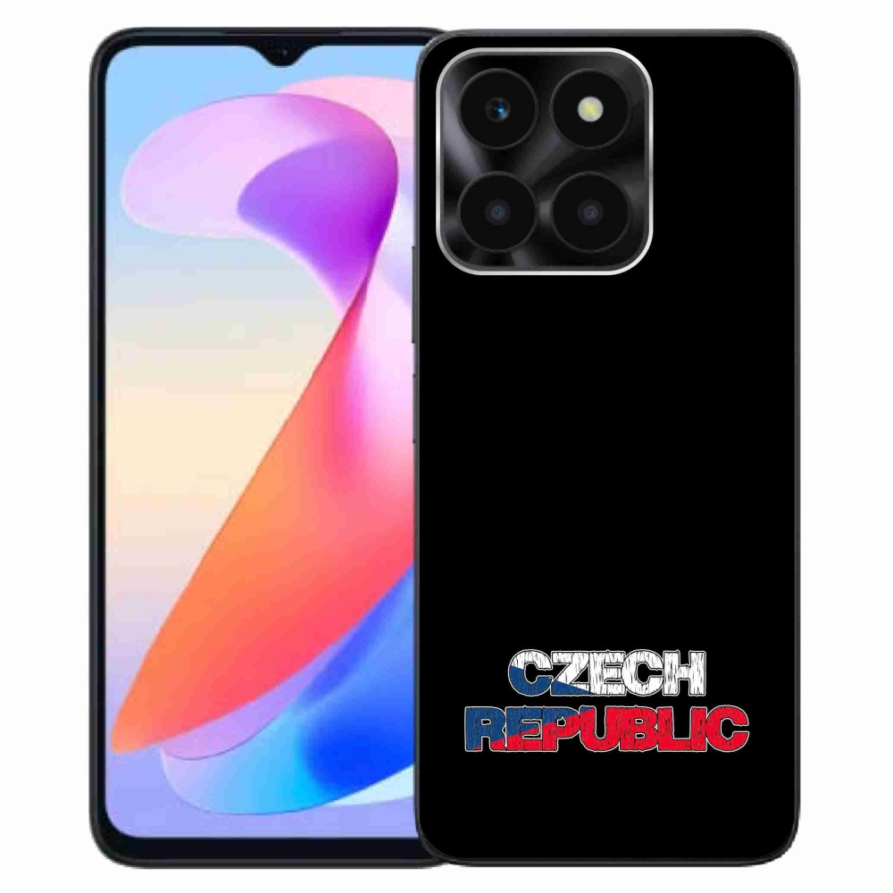 Gélový kryt mmCase na Honor X6a - Czech Republic čierne pozadie