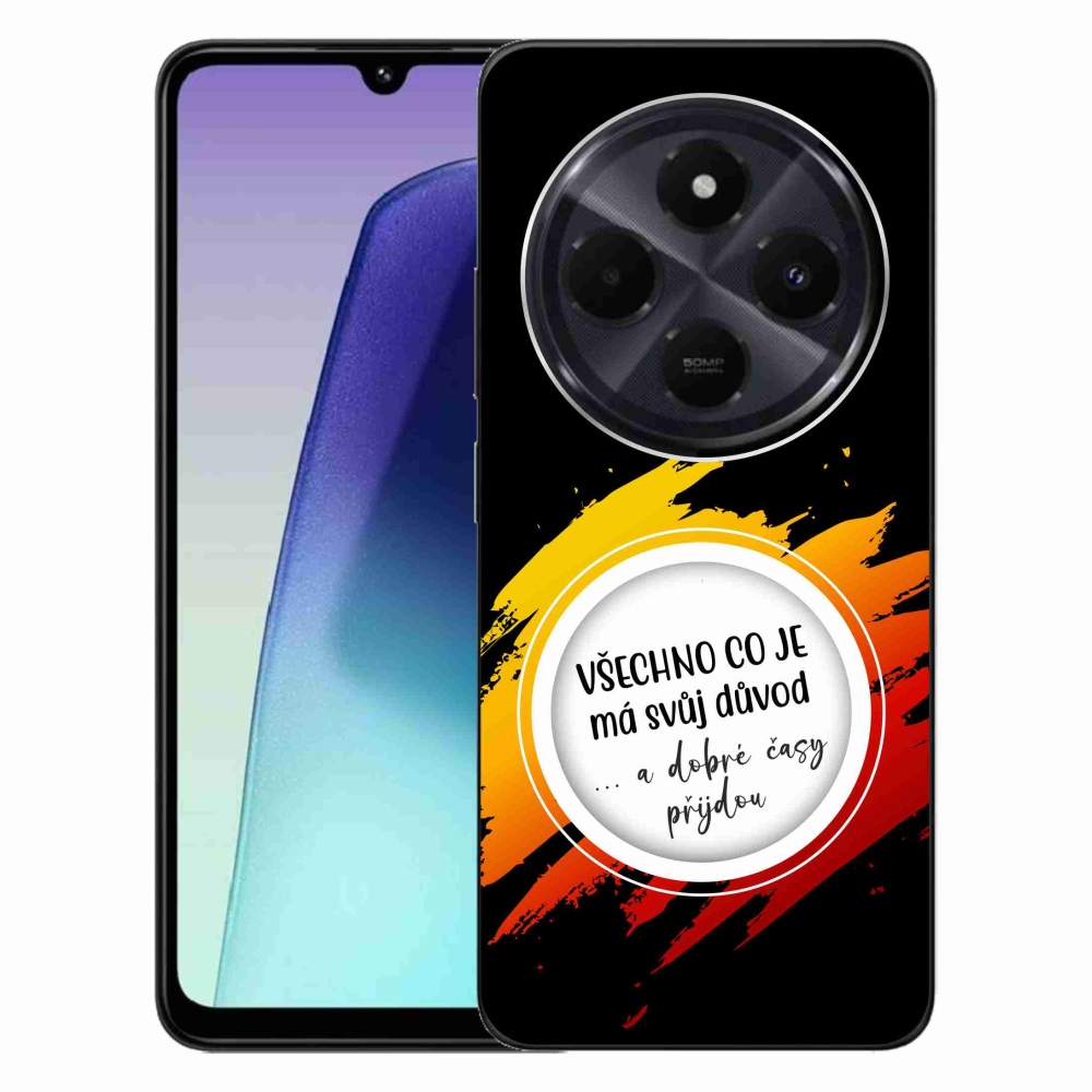 Gélový kryt mmCase na Xiaomi Redmi 14C/Poco C75 - citát 3 čierne pozadie