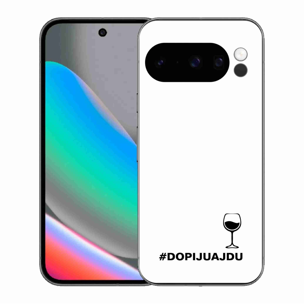 Gélový kryt mmCase na Google Pixel 10 Pro - vínny motív biele pozadie