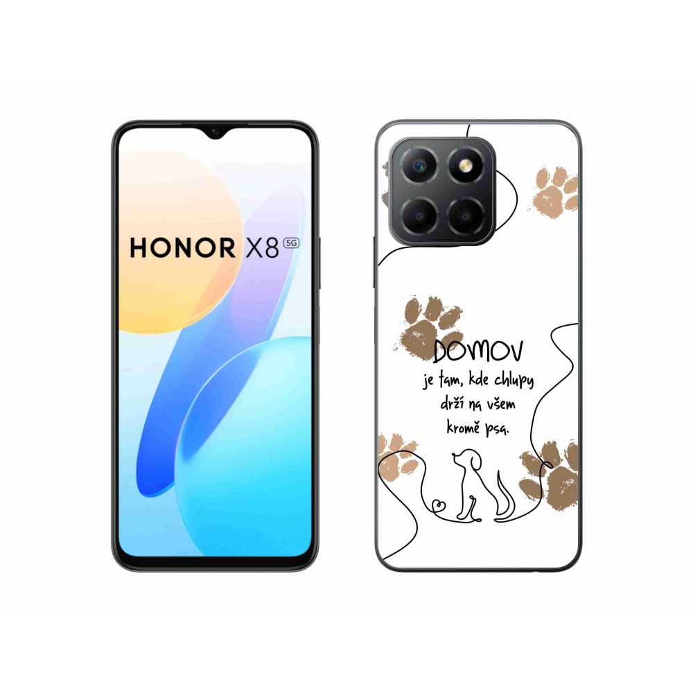 Gélový kryt mmCase na Honor X8 5G/Honor 70 Lite 5G - psí motív biele pozadie