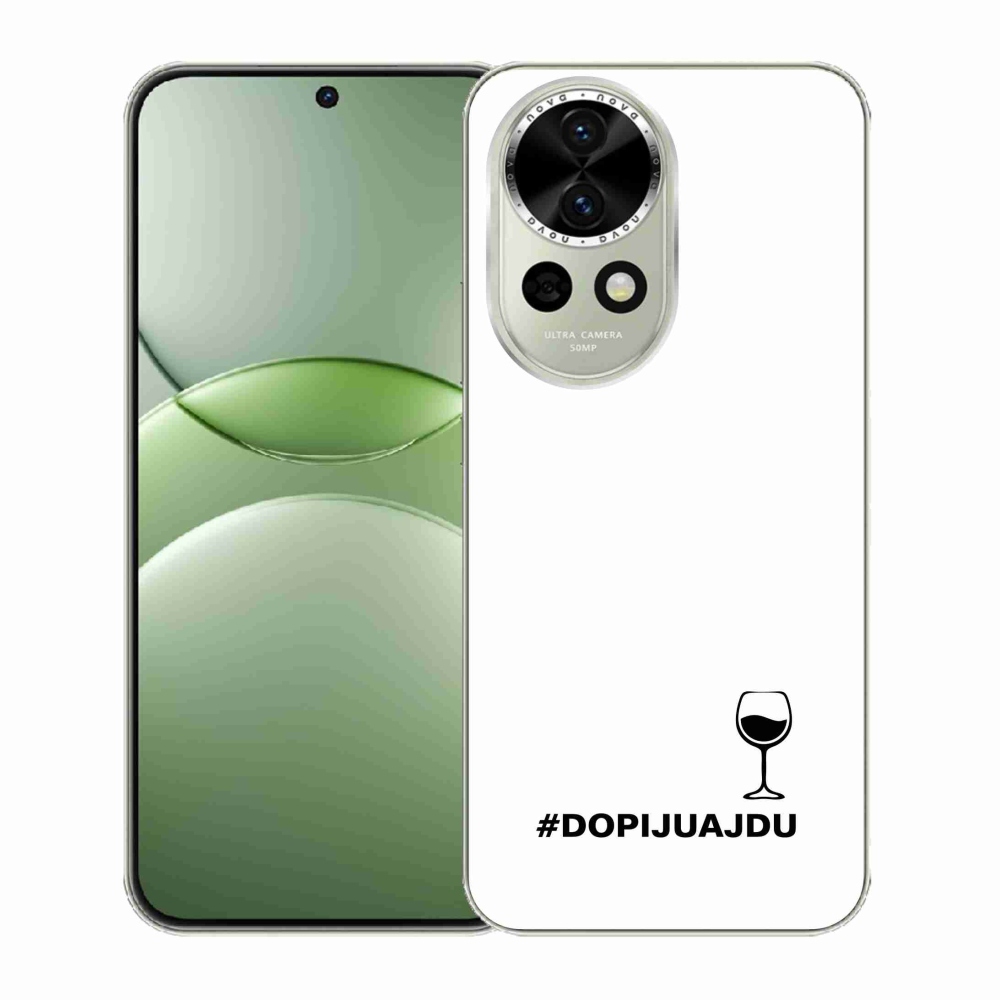 Gélový kryt mmCase na Huawei Nova 13 5G - vínny motív biele pozadie
