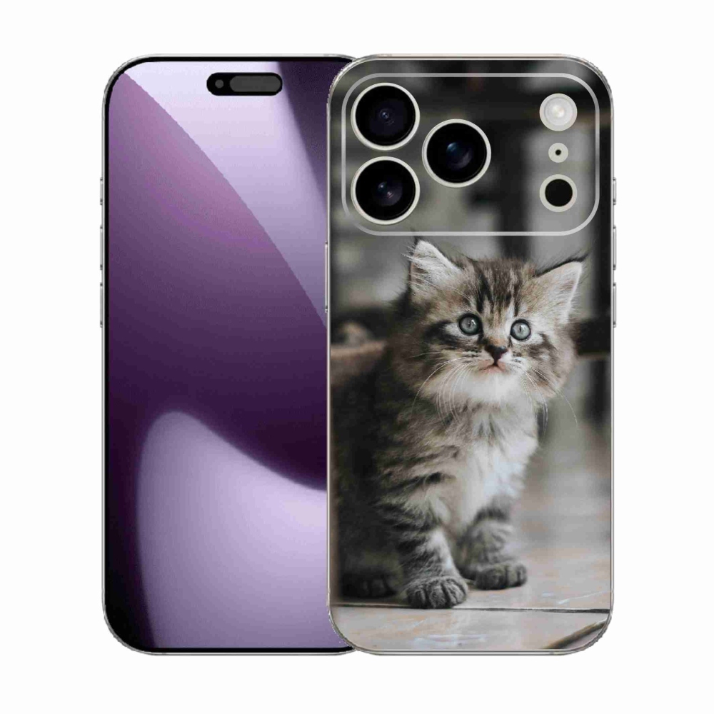 Gélový kryt mmCase na iPhone 17 Pro - mačiatko
